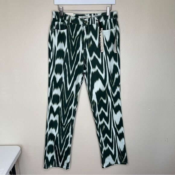 Jones New York Sutton Straight Loden Green Combo Slimming Jeans Women 12 NWT - Picture 16 of 16